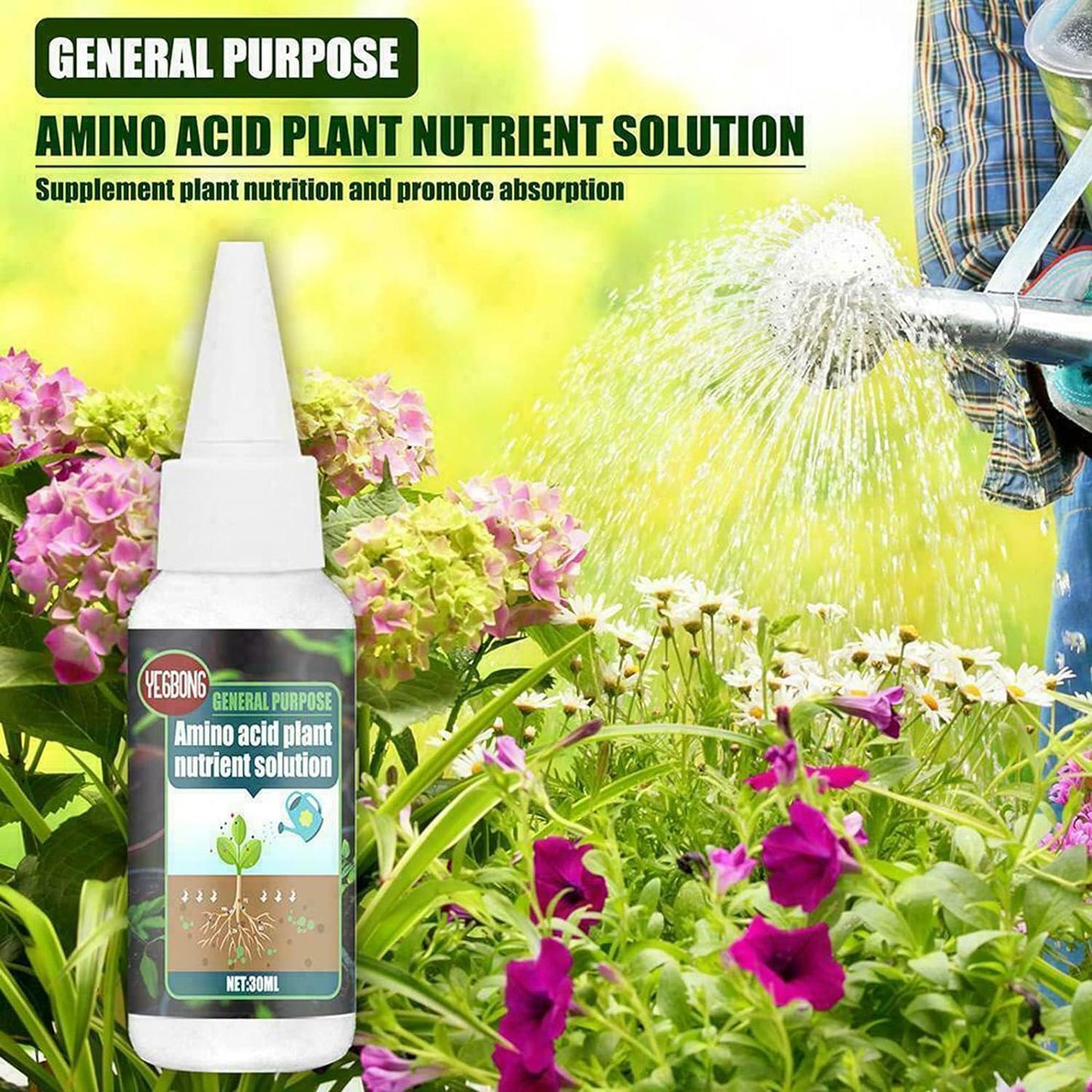 Magic Plant Nutrient Solution, Hydroponic Liquid Plant Fertilizer Nutrient Solution Seedling Recovery Root Growth (30ml)(Pack Of 2)